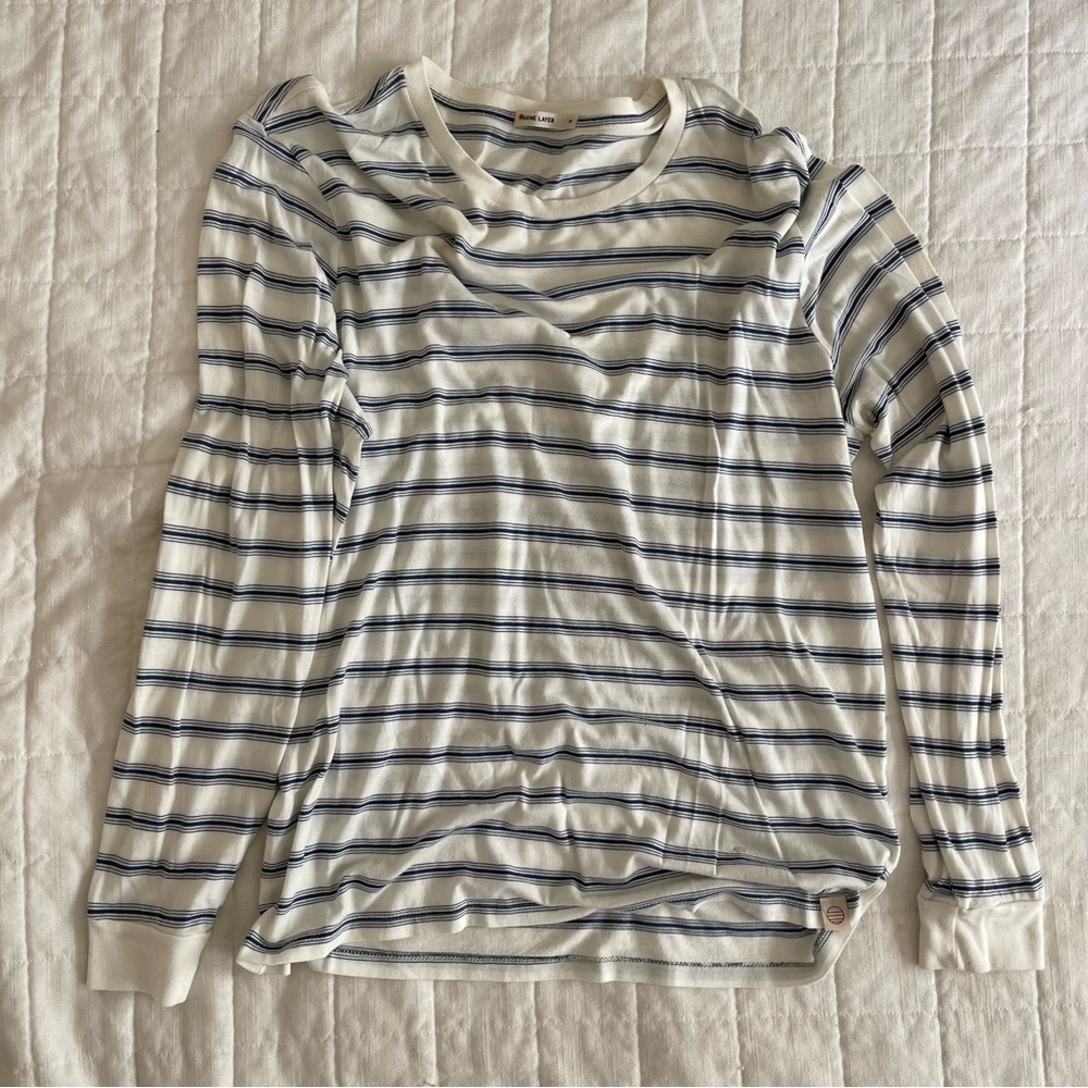 Blue and white striped